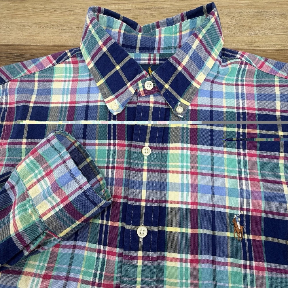Polo Ralph Lauren Classic Fit Oxford Button Shirt Mens M Multicolor Plaid